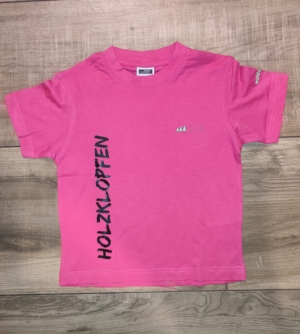 T-Shirt "Holzklopfen" Kinder pink