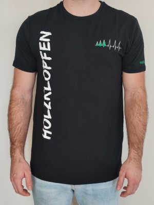 T-Shirt "Holzklopfen" Herren schwarz (Zellulosefasern)